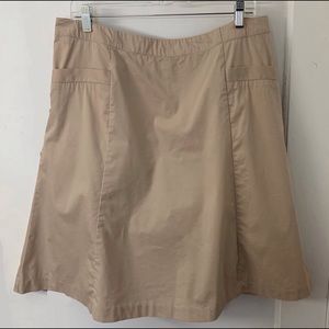 JACOB khaki cotton blend A-line skirt